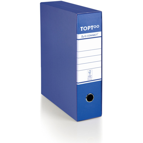Registratore protocollo con custodia TOPToo by Q-Connect dorso 8 cm – 28,5×35 cm – blu – 0201042/P.BS