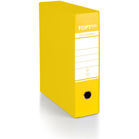 Registratore protocollo con custodia TOPToo by Q-Connect dorso 8 cm – 28,5×35 cm – giallo – 0201042/P.GI