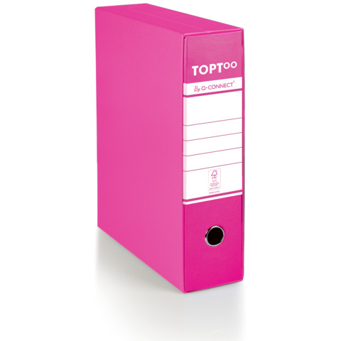Registratore protocollo con custodia TOPToo by Q-Connect dorso 8 cm – 28,5×35 cm – magenta – 0201042/P.CL