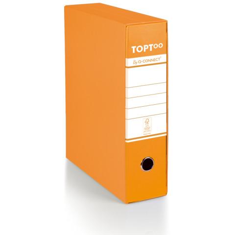 Registratore commerciale con custodia TOPToo by Q-Connect dorso 8 cm – 28,5×32 cm – arancio – 0201042/Q.AR