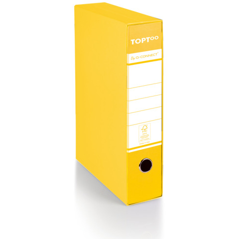 Registratore commerciale con custodia TOPToo by Q-Connect dorso 5 cm – 28,5×32 cm – giallo – 0201042/QM.GI