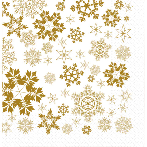 Tovaglioli in pura cellulosa 3 veli Dopla Gold Ice 33x33cm – conf. 20 pz – 18429