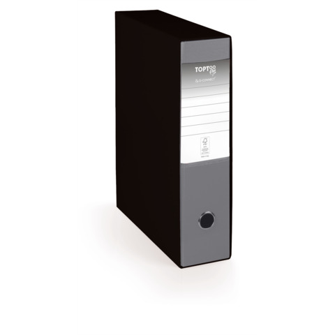 Registratore protocollo con custodia TOPToo Plus by Q-Connect dorso 8 cm – 28,5×35 cm – grigio – 0201043/P.GR