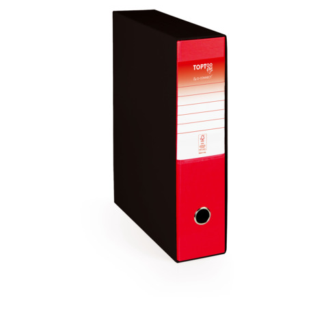 Registratore protocollo con custodia TOPToo Plus by Q-Connect dorso 8 cm – 28,5×35 cm – rosso – 0201043/P.RO
