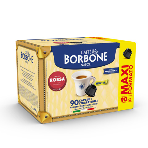Capsule Caffe’ Borbone compatibili con Nescafe’ Dolce Gusto miscela rossa – conf. 90 pz – DGBRED90N