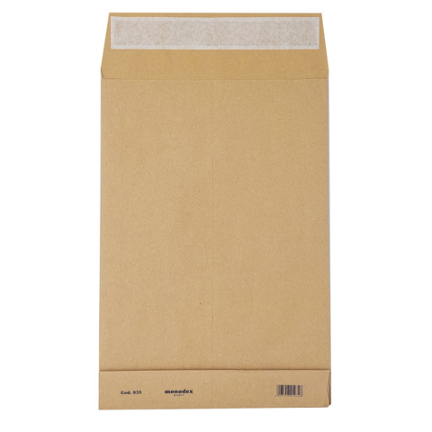 Buste a sacco Blasetti Monodex Avana in carta kraft 120 g/m² – fondo quadro – 25+4×35,3 cm – conf. 250 pz – 0935