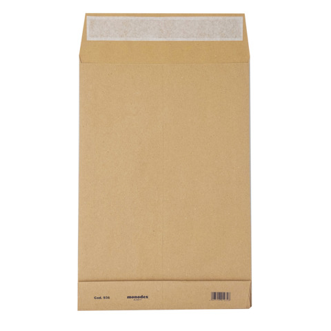 Buste a sacco Blasetti Monodex Avana in carta kraft 120 g/m² – fondo quadro – 30+4×40 cm – conf. 250 pz – 0936
