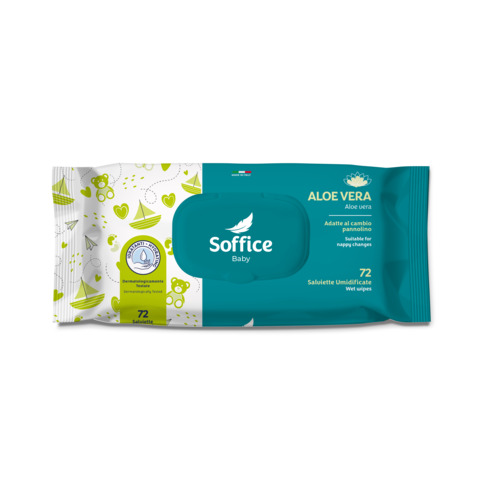 Salviette Soffice Baby Aloe confezione apri e chiudi – conf. 72 pz – 2537