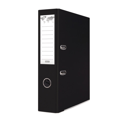 Registratore a leva senza custodia Binder BASIC-S in PP A4 – dorso 8 cm – nero – 21024221-05