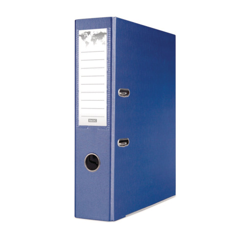 Registratore a leva senza custodia Binder BASIC-S in PP A4 – dorso 8 cm – blu navy – 21024221-03