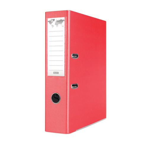 Registratore a leva senza custodia Binder BASIC-S in PP A4 – dorso 8 cm – rosso – 21024221-04