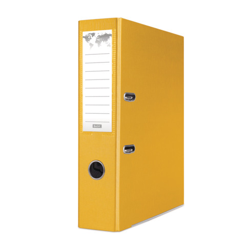 Registratore a leva senza custodia Binder BASIC-S in PP A4 – dorso 8 cm – giallo – 21024221-06