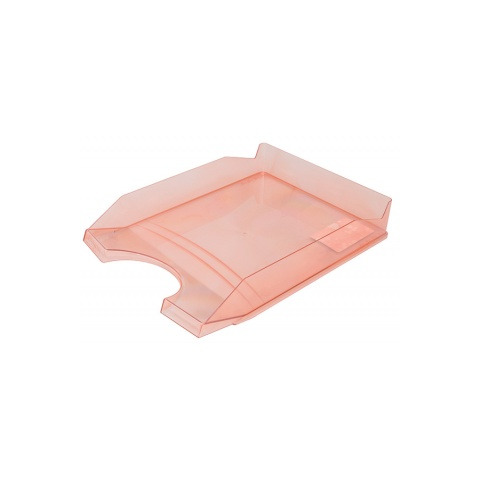 Vaschetta portacorrispondenza da scrivania Office Products in PP A4 – trasparente rosso – 18016011-04