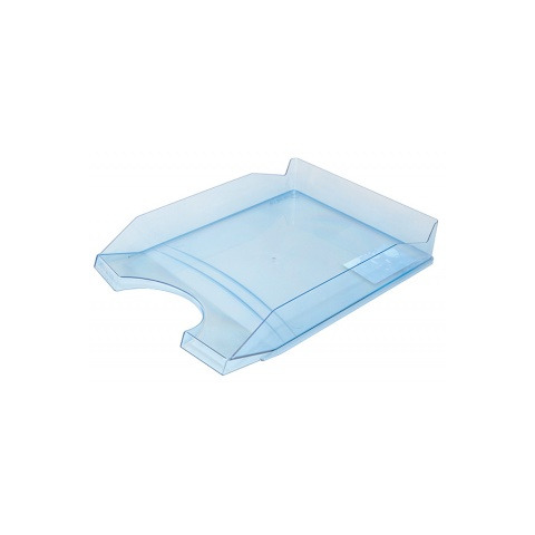 Vaschetta portacorrispondenza da scrivania Office Products in PP A4 – trasparente blu – 18016011-01