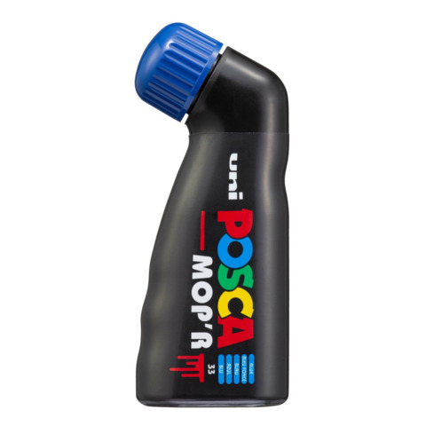 Marcatore a tempera Uni Posca Mop’r punta 3-19 mm blu M PCM22 B