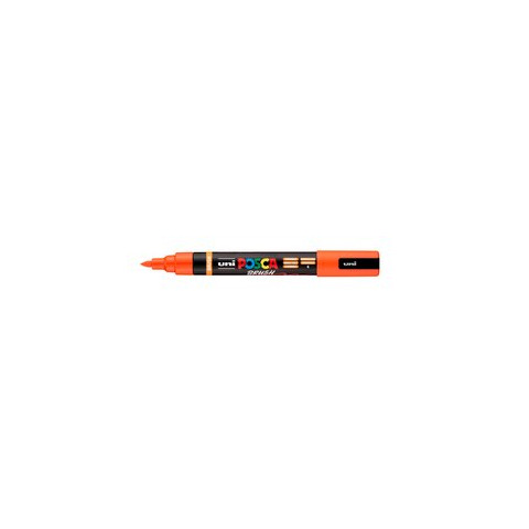 Marcatore a tempera Uni Posca con punta a pennello semi-flessibile 1-4 mm arancione – M PC5BR AC