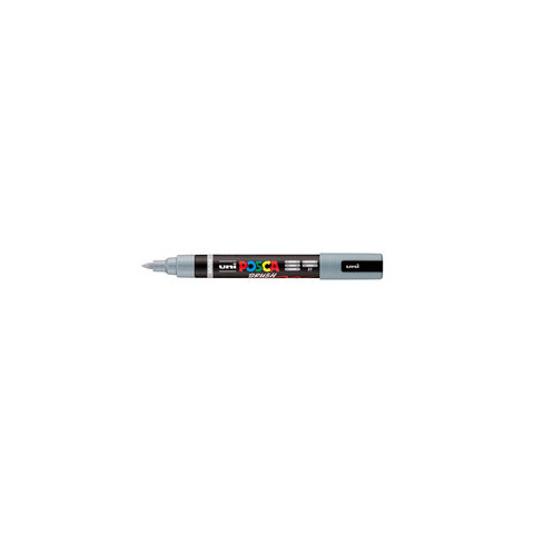 Marcatore a tempera Uni Posca con punta a pennello semi-flessibile 1-4 mm grigio M PC5BR GR