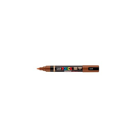 Marcatore a tempera Uni Posca con punta a pennello semi-flessibile 1-4 mm marrone – M PC5BR M