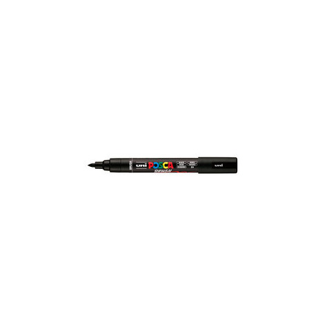 Marcatore a tempera Uni Posca con punta a pennello semi-flessibile 1-4 mm nero M PC5BR N