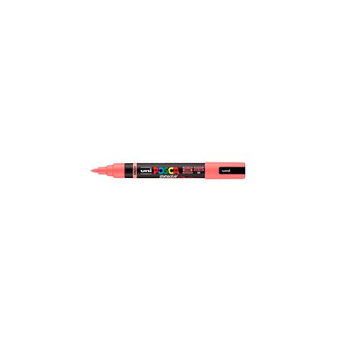 Marcatore a tempera Uni Posca con punta a pennello semi-flessibile 1-4 mm rosa corallo – M PC5BR RACO