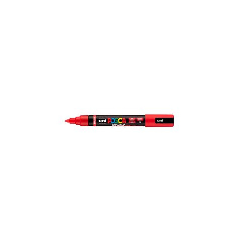 Marcatore a tempera Uni Posca con punta a pennello semi-flessibile 1-4 mm rosso M PC5BR R