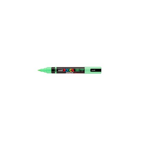 Marcatore a tempera Uni Posca con punta a pennello semi-flessibile 1-4 mm verde chiaro – M PC5BR VC
