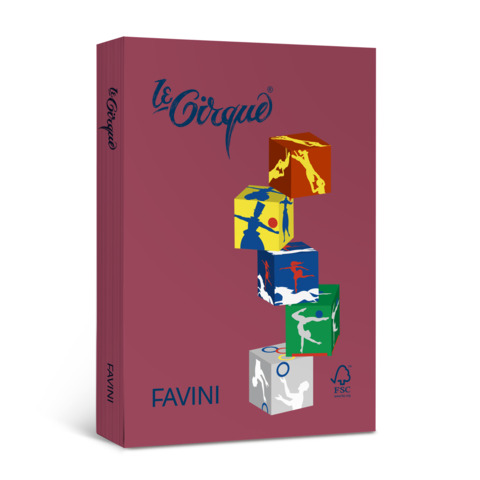 Carta colorata Favini Le Cirque A4 160 g/m² rosso melograno 302 – risma da 250 fogli – A74C334