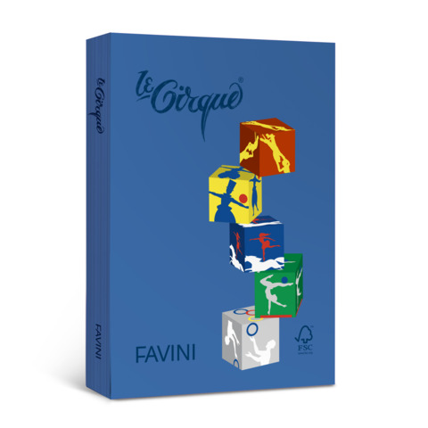 Carta colorata Favini Le Cirque A4 160 g/m² blu oceano 303 – risma da 250 fogli – A74K334
