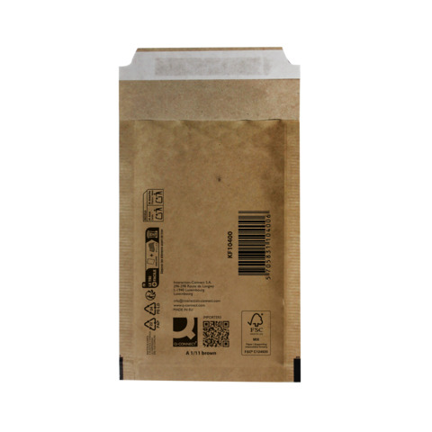 Buste imbottite per spedizioni Q-Connect avana 1/A – conf. 10 pz – 100×165 mm KF10420
