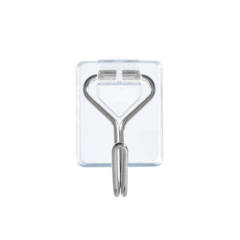 Ganci autoadesivi in filo metallico Tesa Powerstrips S trasparente – conf. 3 pz – 58620-00001-00