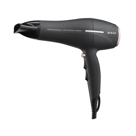 Asciugacapelli 2 velocità 3 temperature Sogo con diffusore incluso 2.200 W SEC-SS-3675