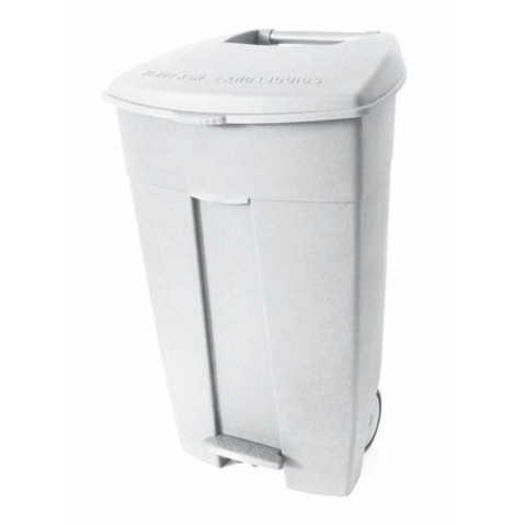 Contenitore mobile a pedale Medial Contiplast 120L in PP bianco 102534