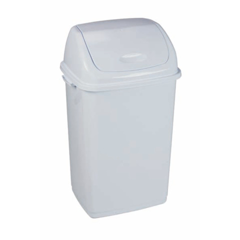 Pattumiera con coperchio basculante bianco Medial Rif basic 420x330x680mm/50L – 909050