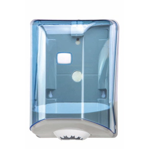 Distributore carta a srotolamento centrale Medial Wave blu trasparente 220x210x310mm – 908124