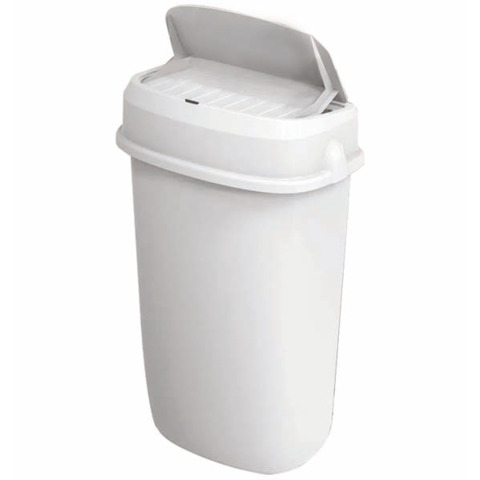Gettacarte con coperchio ad imbocco automatico Medial Amélie 12 L 336x194x536mm bianco – 111213