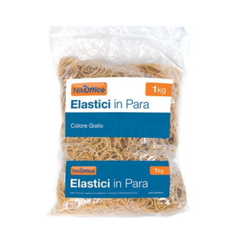 Elastici in para Nikoffice in busta da 1 kg Ø 20 mm 06NIK001