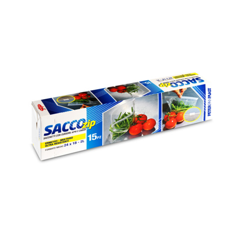 Sacchetti per frigorifero con zip Peter Pan Plast conf. 15 pz 24×18 cm ZIP2418