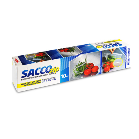 Sacchetti per frigorifero con zip Peter Pan Plast conf. 10 pz 28×25 cm ZIP2825