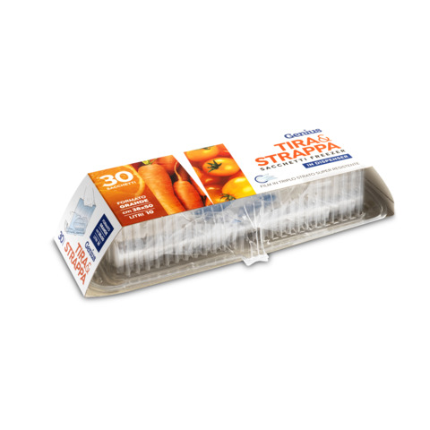Dispenser sacchi frigo in rotolo Genius Peter Pan Plast Tira e Strappa conf. 30 pz 38×50 cm – GENTS38