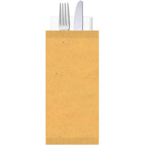 Buste portaposate Ristocart in carta paglia con tovagliolo 2 veli 25×10,5 cm conf. 100 pz neutra – WRBUP2072