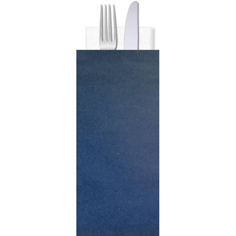 Buste portaposate Ristocart in carta paglia con tovagliolo 2 veli 25×10,5 cm conf. 100 pz blu – WRBUP2039
