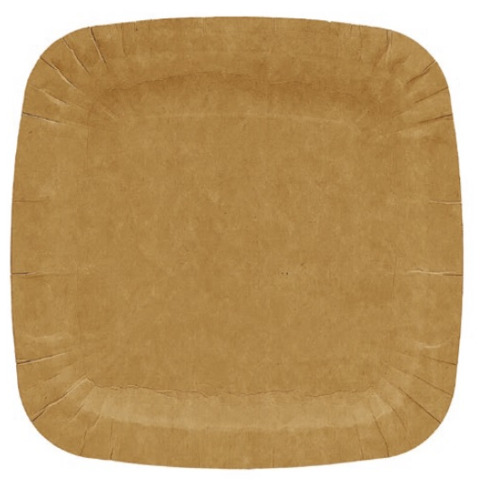 Piatti in cartoncino kraft Ristocart linea Bistrot conf. 100 pz 24×24 cm H2424001