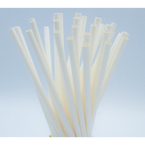 Cannucce in carta biodegradabile bianche Le Nappage conf. 125 pz 6×200 mm 61169