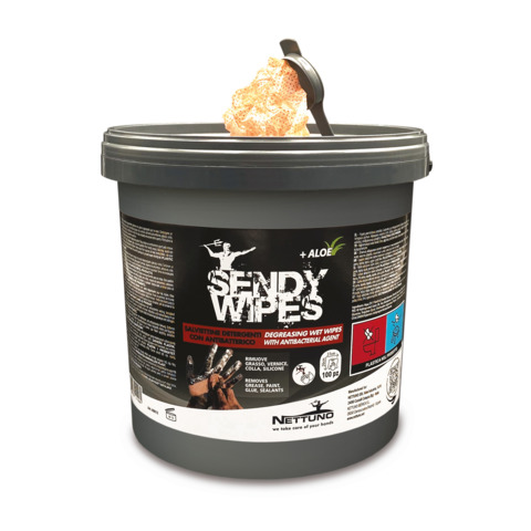 Salviettine umidificate extra forti senza risciacquo Nettuno Sendy Wipes 26×27 cm – conf. 100 pz – 813