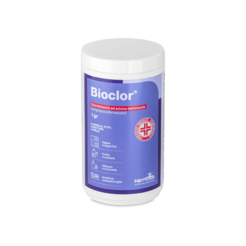 Disinfettante in compresse a base di cloro PMC Nettuno Bioclor in compresse da 1 g 500 g – 01454