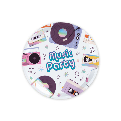 Piatti Big Party a tema Music Party Ø 18 cm – conf. 6 pz – 76562