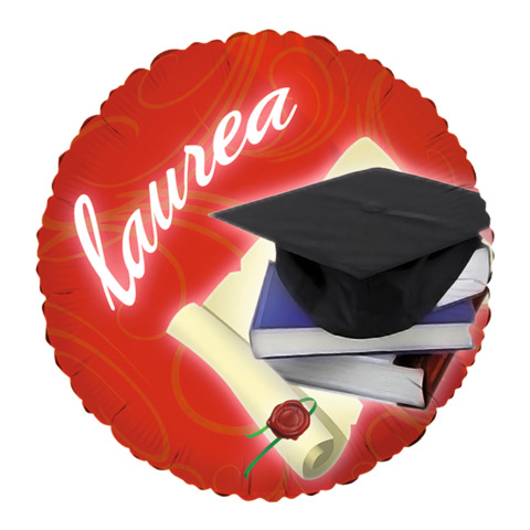 Palloncino foil tondo Big Party a tema Laurea Ø 45 cm – 60435