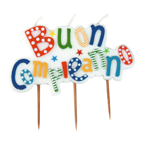 Candeline picks a tema Buon Compleanno 10×7 cm Big Party multicolor 73111