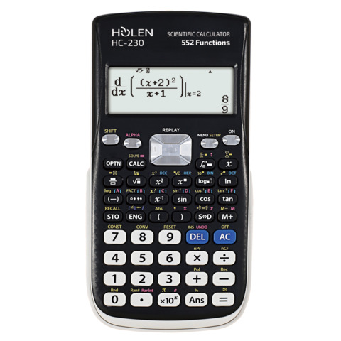 Calcolatrice scientifica Holen HC-230 10+2 cifre 552 funzioni ammessa alla maturità nero/bianco – 3532