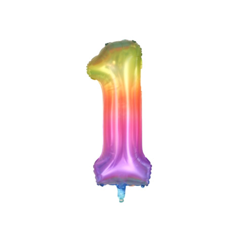 Palloncini Party Go multicolor indicante anni/eta’ H.40 cm n° 1 FB2131